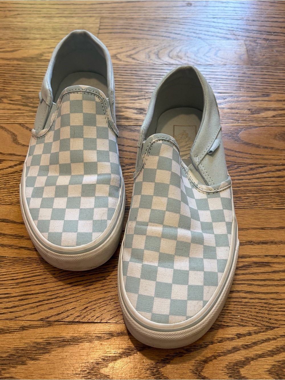 Vans Slip Ons Classic style Light Blue and White